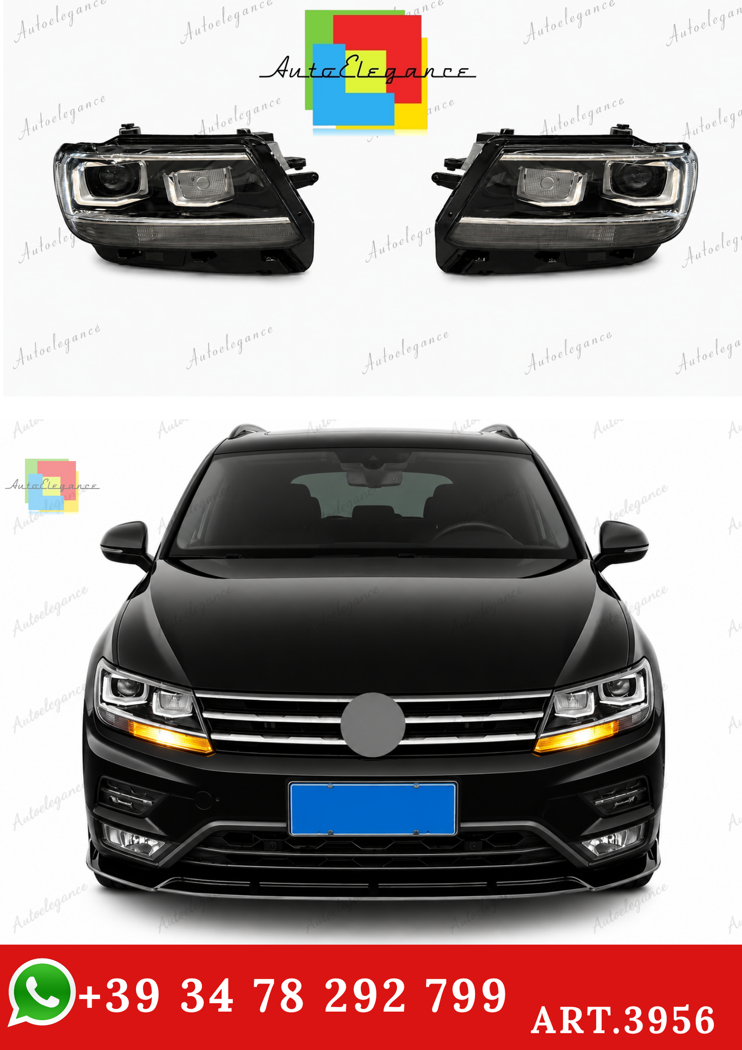 🔥ART.3956 FARI ANTERIORI PER VW TIGUAN 2016-2019 d5s XENON🔥