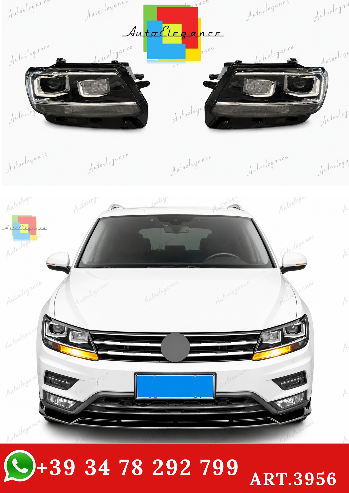 🔥ART.3956 FARI ANTERIORI PER VW TIGUAN 2016-2019 d5s XENON🔥