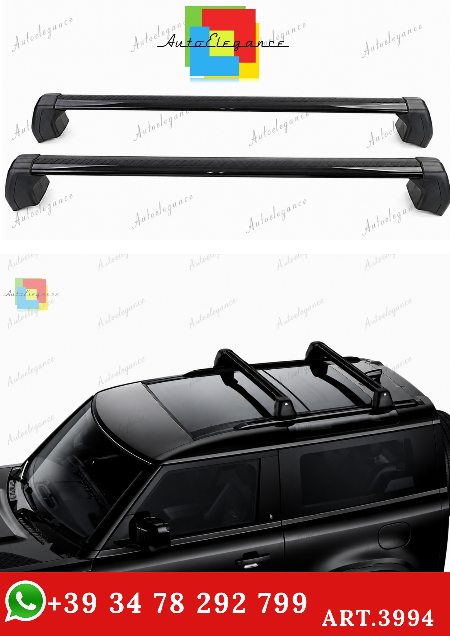 🔥ART.3994 BARRE PORTATUTTO IN ALLUMINIO LAND ROVER DEFENDER 90 L663 DA 19 🔥