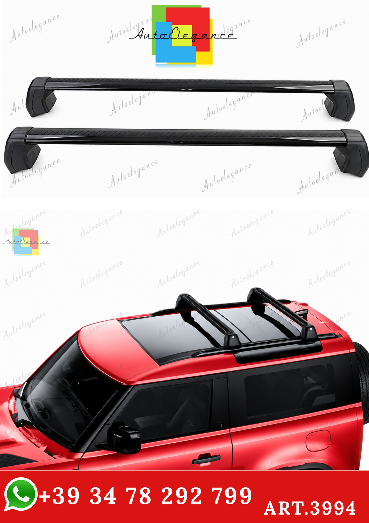 🔥ART.3994 BARRE PORTATUTTO IN ALLUMINIO LAND ROVER DEFENDER 90 L663 DA 19 🔥