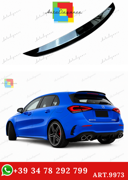 🔥ART.9973 SPOILER IN STILE AMG PER MERCEDES A A35 A45 W177 NERO LUCIDO 2018+🔥