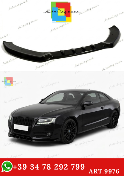 🔥ART.9976 SPLITTER ANTERIORE PER AUDI A5 B8 / 8T NERO LUCIDO  / 2007 - 2011🔥