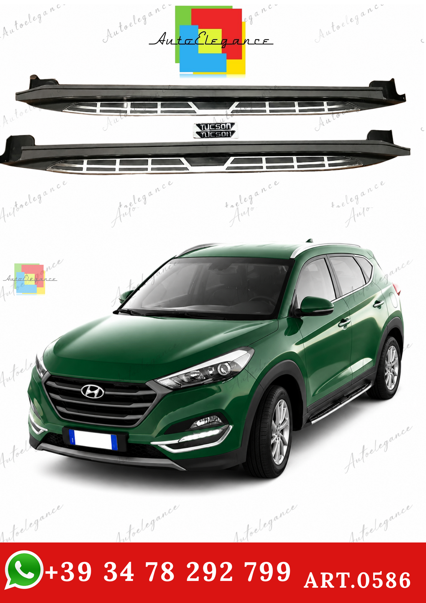 🔥ART.0586 PEDANE ADATTO PER HYUNDAI TUCSON 2015-2020 OEM + LOGO🔥