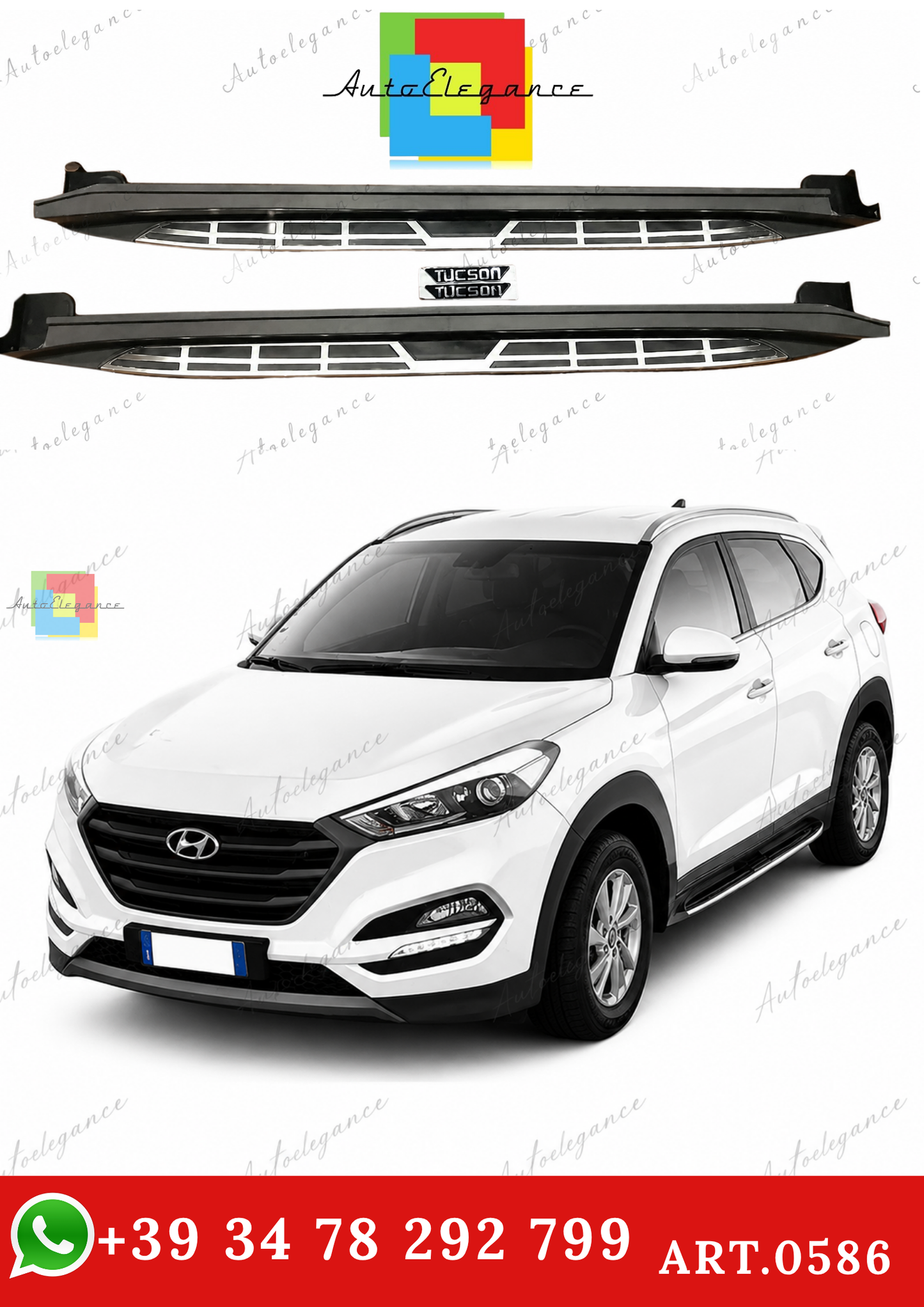🔥ART.0586 PEDANE ADATTO PER HYUNDAI TUCSON 2015-2020 OEM + LOGO🔥