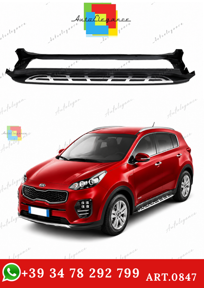 🔥ART.0847 PEDANE LATERALI KIA SPORTAGE QL 15-21 SOTTO PORTA ALLUNINIO E PVC🔥