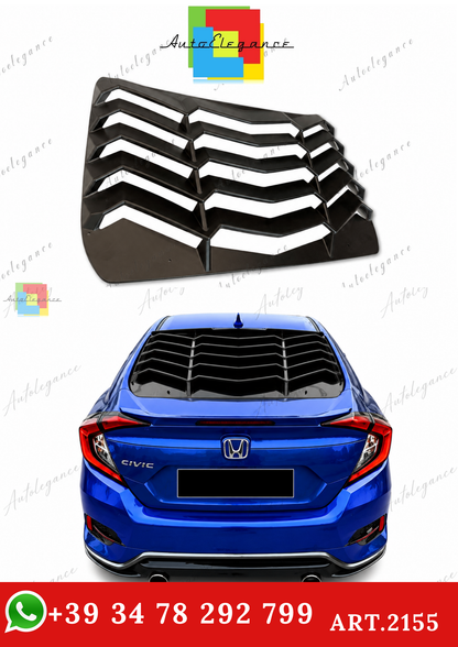 🔥ART.2155 GRIGLIA PER LUNOTTO POSTERIORE HONDA CIVIC FC5 NERO OPACO IN ABS🔥