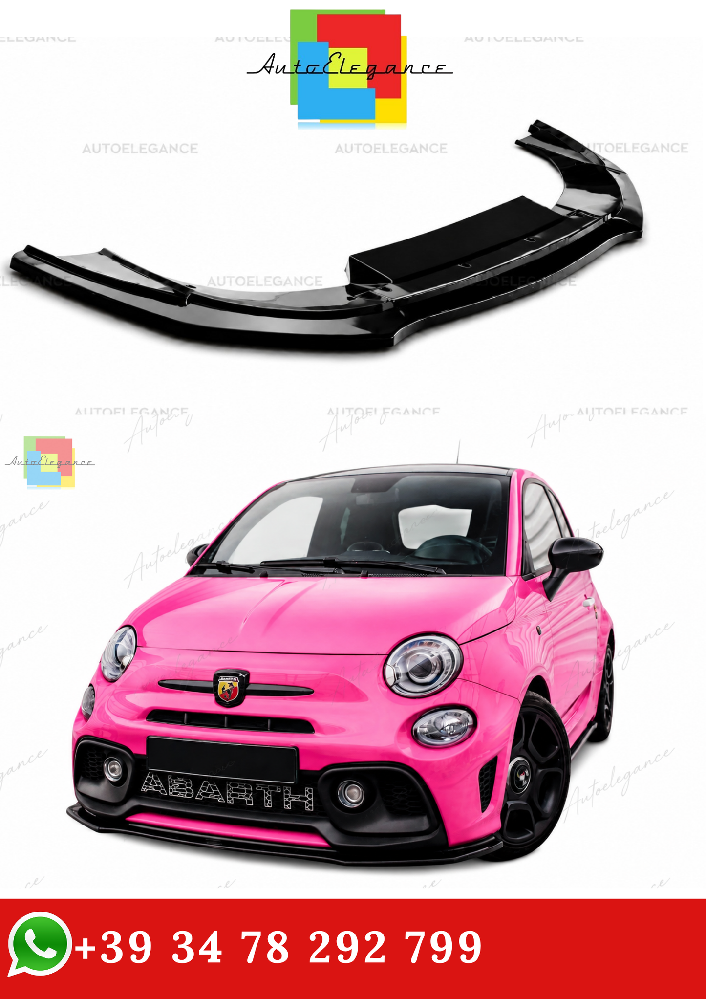 🔥SPLITTER ANTERIORE ADATTO PER ABARTH 595 Mk1 FACELIFT🔥