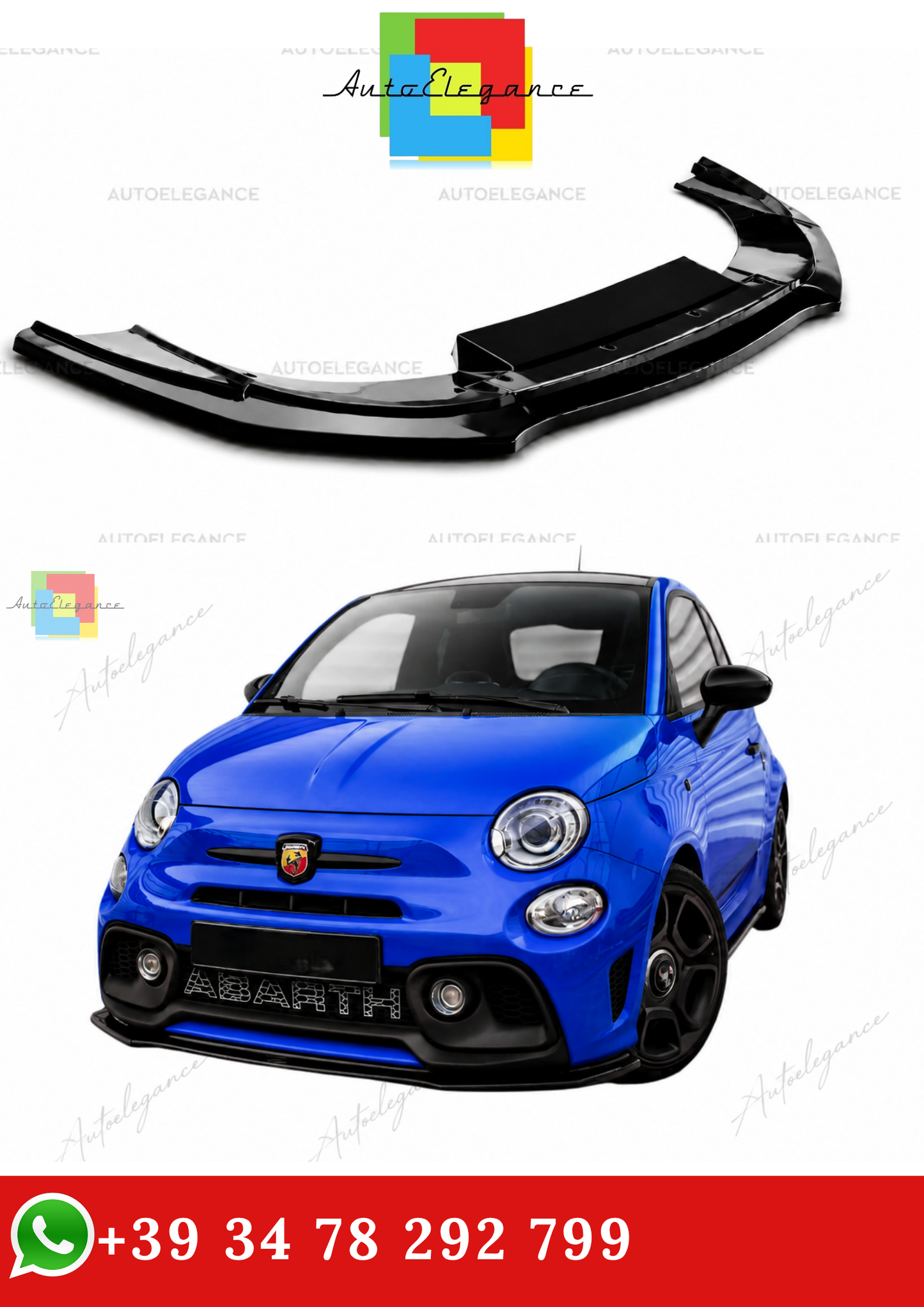 🔥SPLITTER ANTERIORE ADATTO PER ABARTH 595 Mk1 FACELIFT🔥