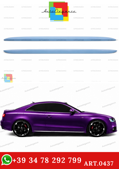 🔥0437 MINIGONNE LATERALI AUDI A5 S5 SPORTBACK 08-14 LOOK S-LINE SOTTOPORTA🔥