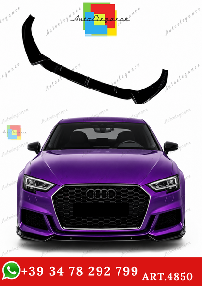 🔥ART.4850 SPLITTER ADATTO PER AUDI S3 A3 8V FL S-LINE 2017-2020🔥
