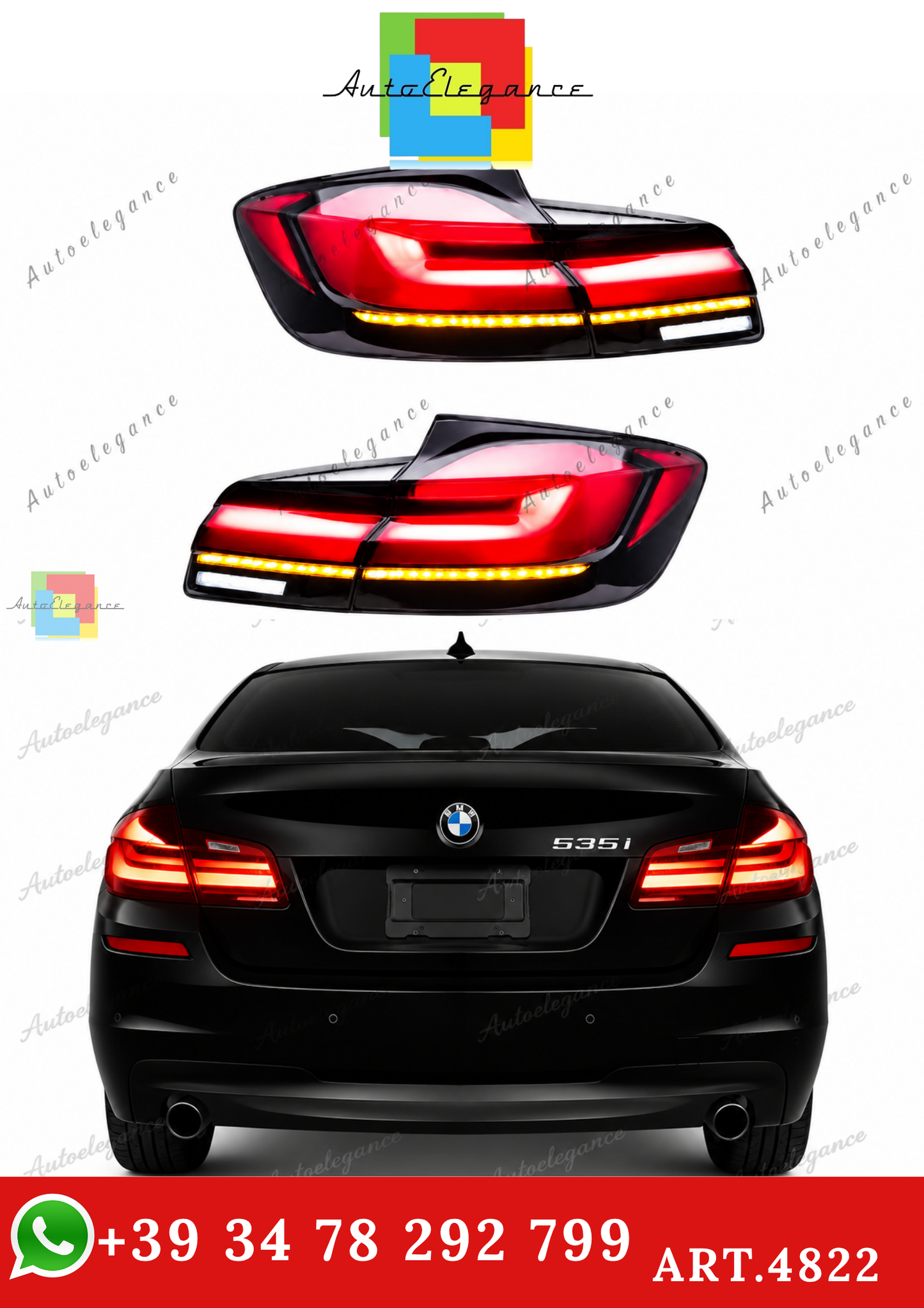 🔥ART.4822 FARI POSTERIORI DINAMICHE PER BMW SERIE 5 F10 M5 2011-2016🔥