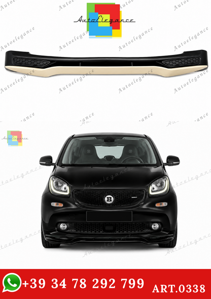 🔥ART.0338 SOTTO PARAURTI ADATTO PER SMART 453 ABS LOOK BRABUS (GREZZO)🔥