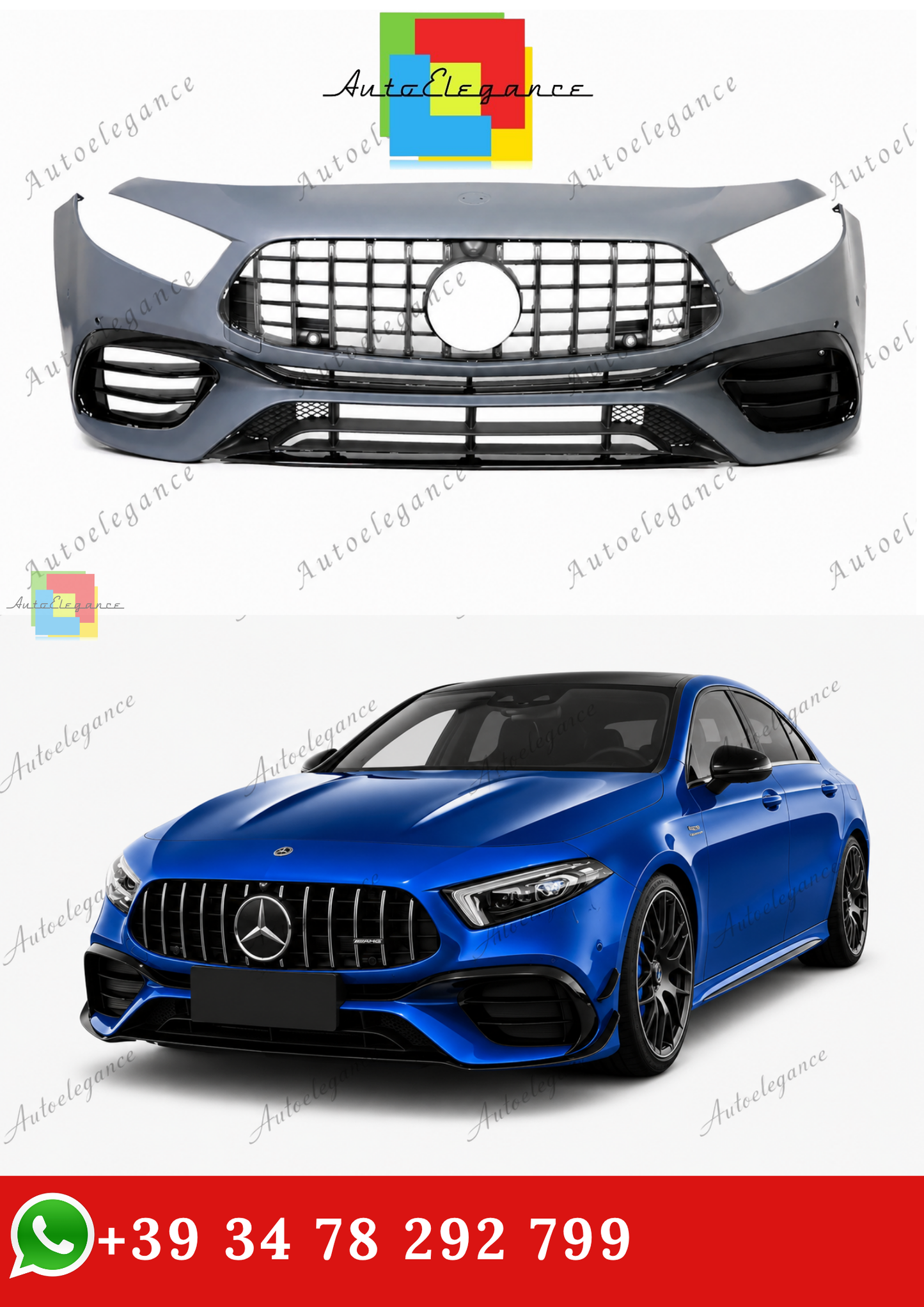 🔥PARAURTI ANTERIORE A45 AMG LOOK 1:1 ADATTO PER MERCEDES CLASSE A W177🔥
