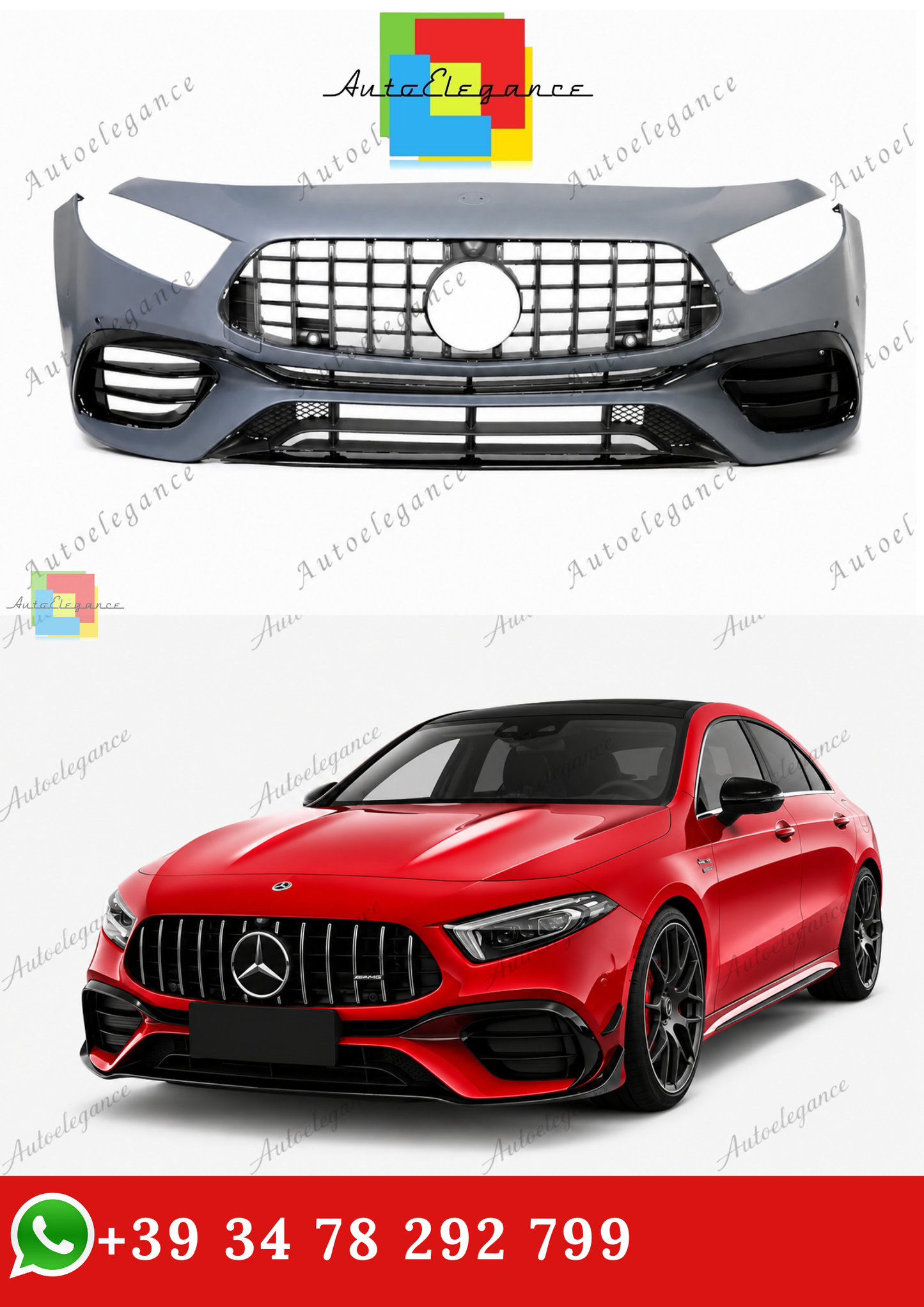 🔥PARAURTI ANTERIORE A45 AMG LOOK 1:1 ADATTO PER MERCEDES CLASSE A W177🔥