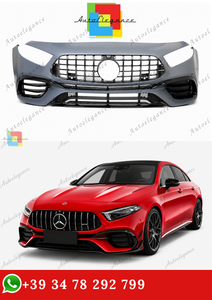 🔥PARAURTI ANTERIORE A45 AMG LOOK 1:1 ADATTO PER MERCEDES CLASSE A W177🔥