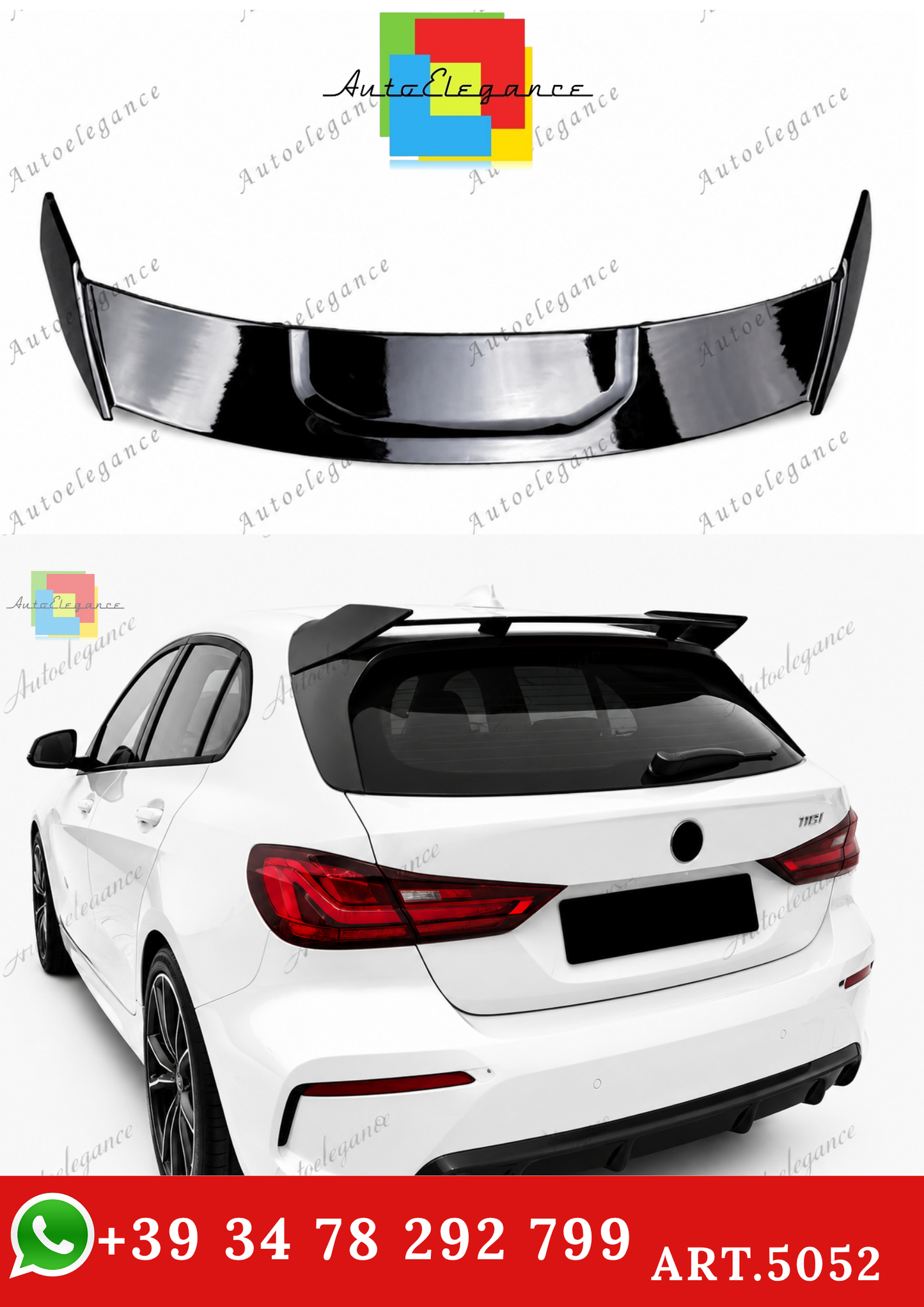 🔥ART.5052 SPOILER ADATTO PER BMW SERIE 1  F40 F70 2019-2024🔥
