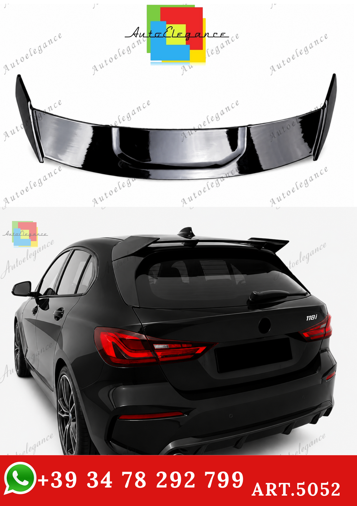 🔥ART.5052 SPOILER ADATTO PER BMW SERIE 1  F40 F70 2019-2024🔥