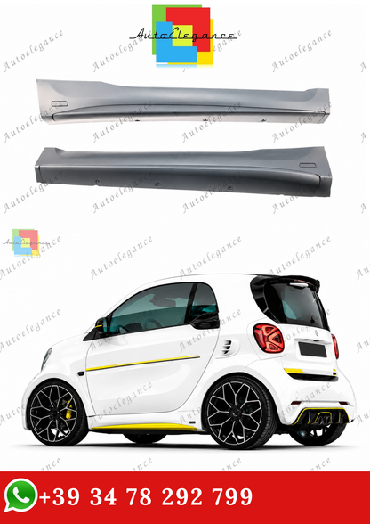 🔥MINIGONNE LATERALI STILE BRABUS PER SMART FORTWO (453) COUPE / CABRIO 🔥