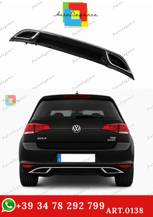 🔥ART.0138 DIFFUSORE PER VW GOLF 7 VII 12-16 SOTTO PARAURTI LOOK 7.5 IN ABS🔥