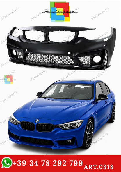 🔥ART.0318 PARAURTI ANTERIORE LOOK M4 CON SPLITTER ABS PER BMW SERIE 4 F32 F33🔥