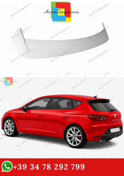 🔥SPOILER TETTO PER SEAT LEON 5F 5 PORTE POSTERIORE IN ABS -🔥