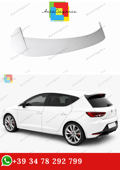 🔥SPOILER TETTO PER SEAT LEON 5F 5 PORTE POSTERIORE IN ABS -🔥
