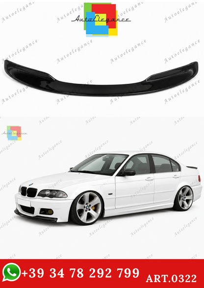 🔥ART.0322 SPLITTER ANTERIORE NERO PER PARAURTI BMW SERIE 3 E46 M3🔥