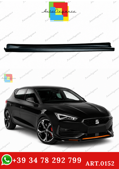 🔥ART.0152 MINIGONNE LATERALI SEAT LEON KL 2019+ LOOK CUPRA FR ABS PLASTIC🔥
