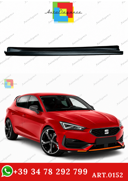 🔥ART.0152 MINIGONNE LATERALI SEAT LEON KL 2019+ LOOK CUPRA FR ABS PLASTIC🔥