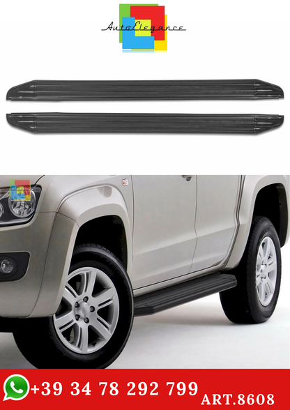 🔥ART.8608 PEDANE LATERALE SOTTOPORTA ALLUMINIO PER VW AMAROK 10-16 PREMIUM🔥