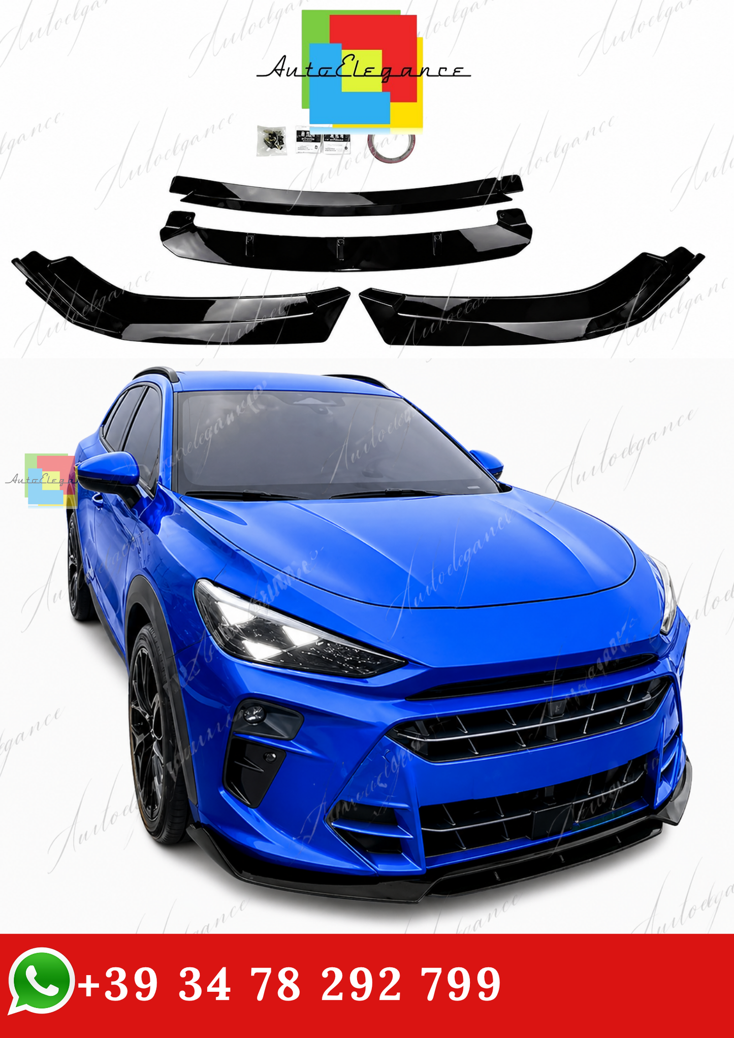 🔥SPLITTER ANTERIORE PER SEAT CUPRA TERRAMAR 24-26 NERO LUCIDO STILE SPORTIVO🔥