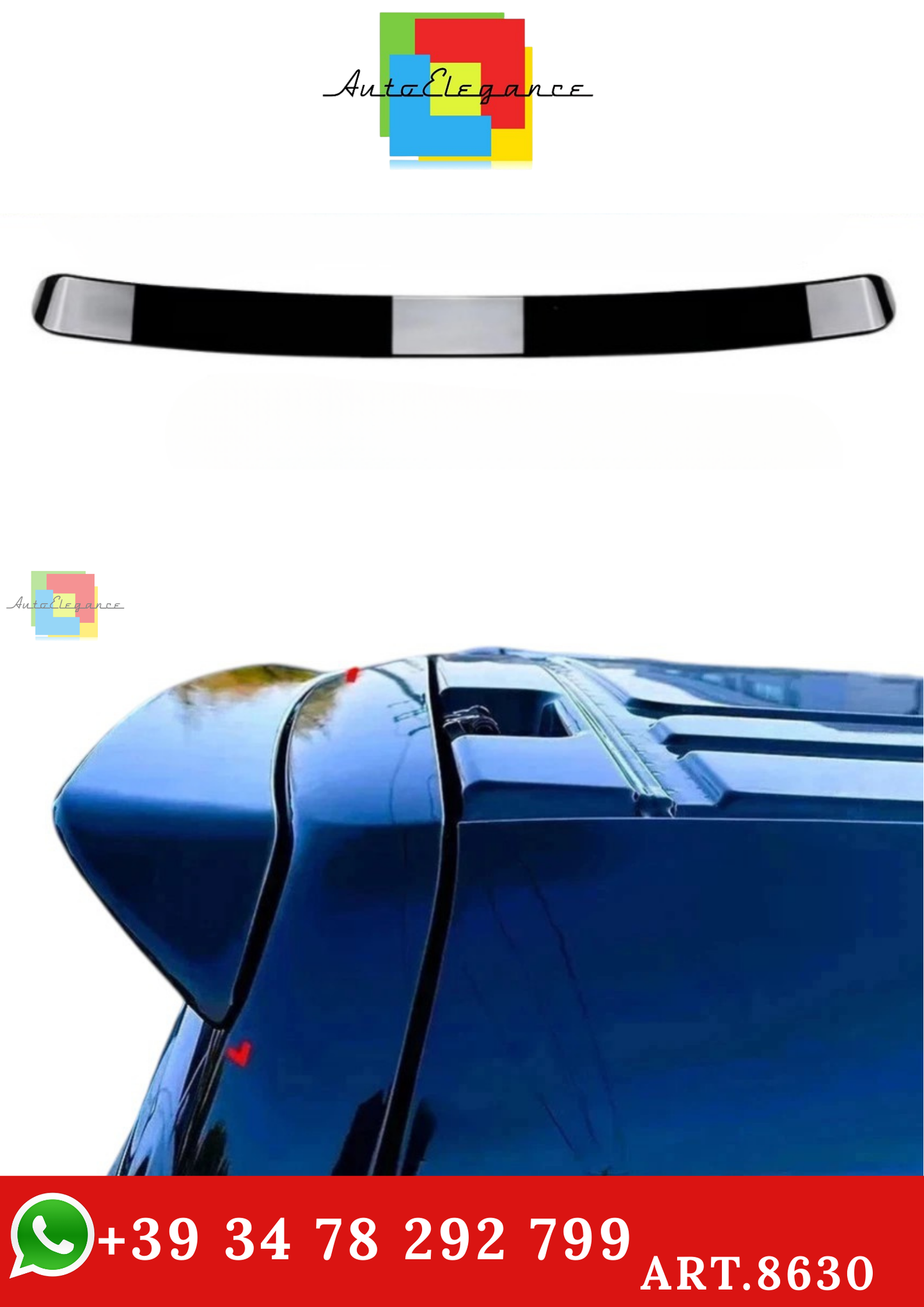 🔥ART.8630 SPOILER TETTO MERCEDES CLASSE V VITO W447 MK3 NON VERNICIATA 14-22 🔥