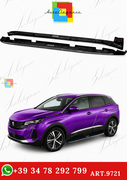 🔥ART.9721 PEDANE LATERALI STILE OE NERO ADATTO PER PEUGEOT 3008 2016-2023🔥