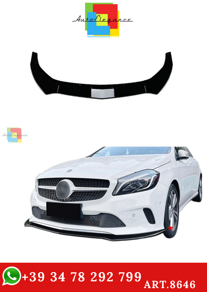 🔥ART.8646 SPLITTER PER MERCEDES CLASSE A W176 NERO LUCIDO  NON AMG-LINE 16-18