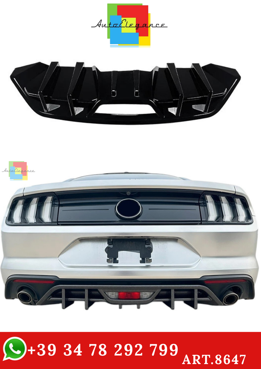 🔥ART.8647 DIFFUSORE POSTERIORE PER FORD MUSTANG MK6.5 CORPO NERO LUCIDO 18-23🔥
