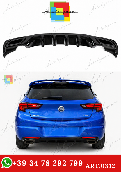 🔥ART.0312 DIFFUSORE ADATTO PER OPEL ASTRA K 2015-2021 LOOK SPORT NERO LUCIDO🔥