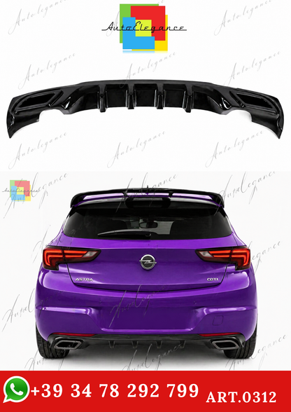 🔥ART.0312 DIFFUSORE ADATTO PER OPEL ASTRA K 2015-2021 LOOK SPORT NERO LUCIDO🔥