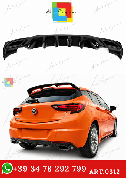 🔥ART.0312 DIFFUSORE ADATTO PER OPEL ASTRA K 2015-2021 LOOK SPORT NERO LUCIDO🔥