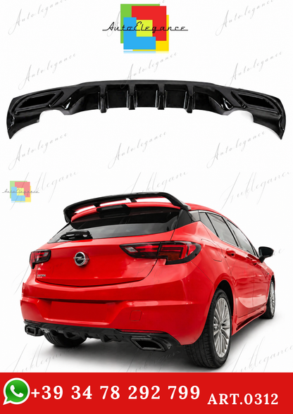 🔥ART.0312 DIFFUSORE ADATTO PER OPEL ASTRA K 2015-2021 LOOK SPORT NERO LUCIDO🔥
