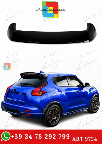 🔥ART.9724 SPOILER POSTERIORE PER TETTO NISSAN JUKE NERO LUCIDO IN ABS 10 -19🔥