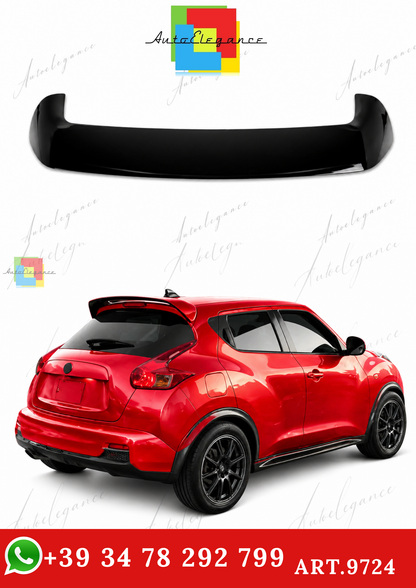 🔥ART.9724 SPOILER POSTERIORE PER TETTO NISSAN JUKE NERO LUCIDO IN ABS 10 -19🔥