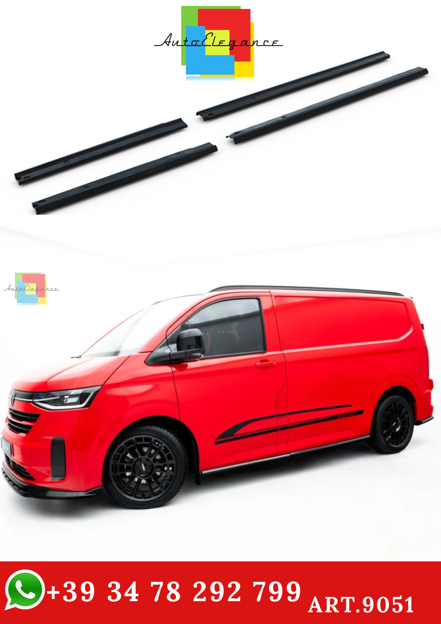🔥ART.9051 MINIGONNE LATERALI ADATTO PER VW TRANSPORTER L1 T7🔥