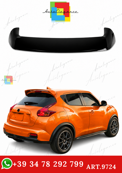 🔥ART.9724 SPOILER POSTERIORE PER TETTO NISSAN JUKE NERO LUCIDO IN ABS 10 -19🔥
