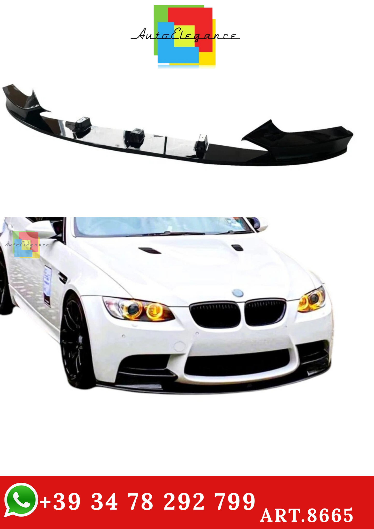 🔥ART.8665 SPLITTER PER BMW 3 E92 E93 LCI FIBRA DI CARBONIO M SPORT 08-12🔥