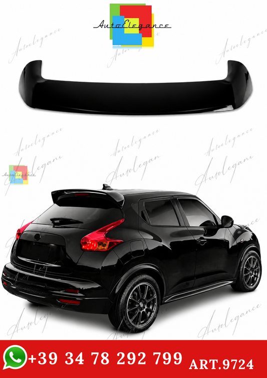 🔥ART.9724 SPOILER POSTERIORE PER TETTO NISSAN JUKE NERO LUCIDO IN ABS 10 -19🔥