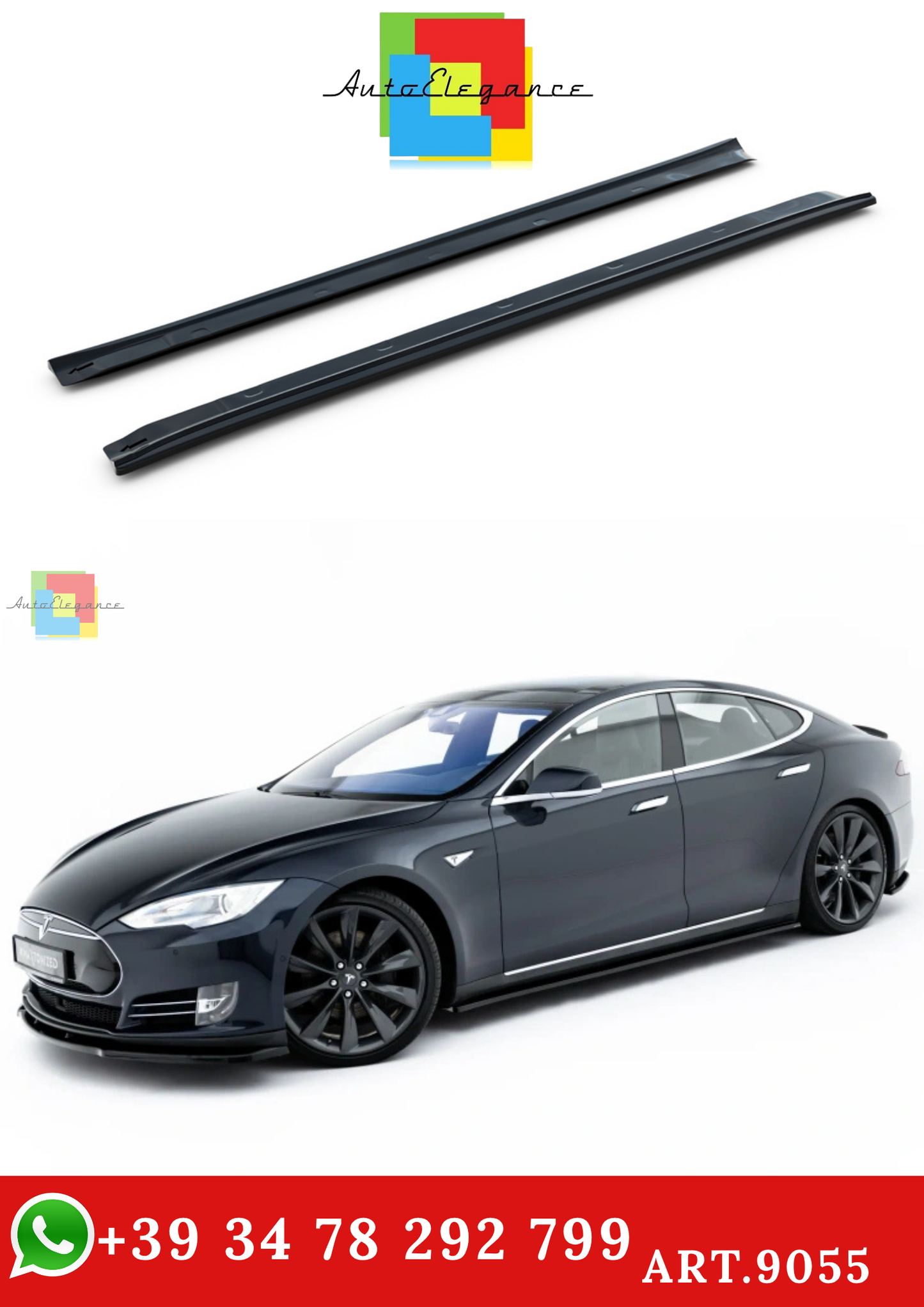 🔥ART.9055 MINIGONNE LATERALI V.1 ADATTO PER TESLA MODEL S Mk1🔥