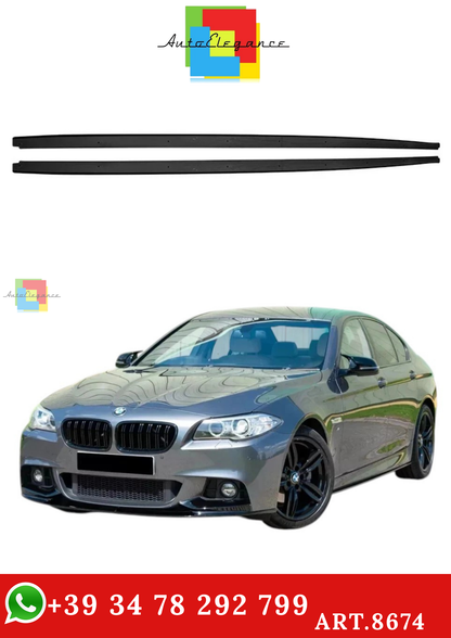 🔥ART.8674 GONNE LATERALI PER BMW SERIE 5 F10 F11 NERO LUCIDO ESTENSIONI🔥