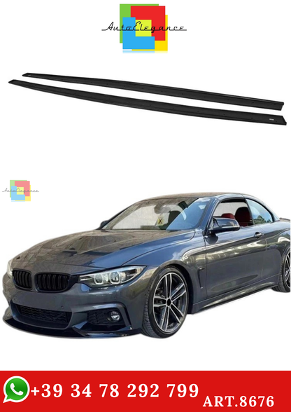 🔥ART.8676 GONNE LATERALI PER BMW SERIE 4 F32 F33 F36 NERO LUCIDO ESTENSIONI🔥