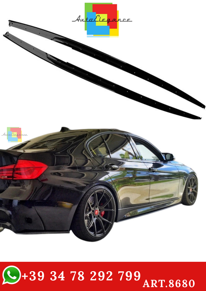 🔥ART.8680 GONNE LATERALI NERO LUCIDO PER BMW 3 F30 F31 SDOPPIATOR ESTENSIONI🔥