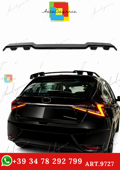🔥ART.9727 SPOILER PER TETTO STILE N HYUNDAI  i20 IN ABS NERO LUCIDO / 2020+🔥